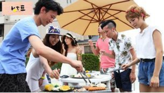 ■■日帰り入浴＆場所＆器材レンタルセット■■ 海を目の前に手ぶらで浜焼きBBQはここに決まり！